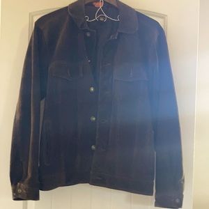 Men's leather jacket, suede brown, small, vintage. Looks like new